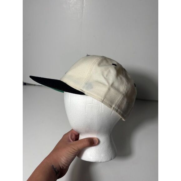 Portland Trailblazers New Era 5950 Baseball Hat Cap Sz 7.5 Cream Black PDX wool - Picture 2 of 6